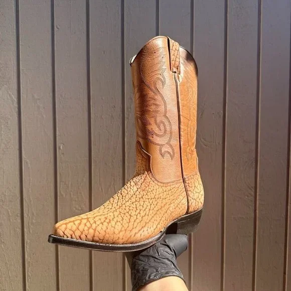 #74 Bull Neck Design Western Boot - Galope Boots MENS Brown BULL NECK Leather Square Toe Cowboy Western Rodeo  main image 3